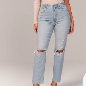 Abercrombie & Fitch Ankle Straight Ultra High Rise Jeans